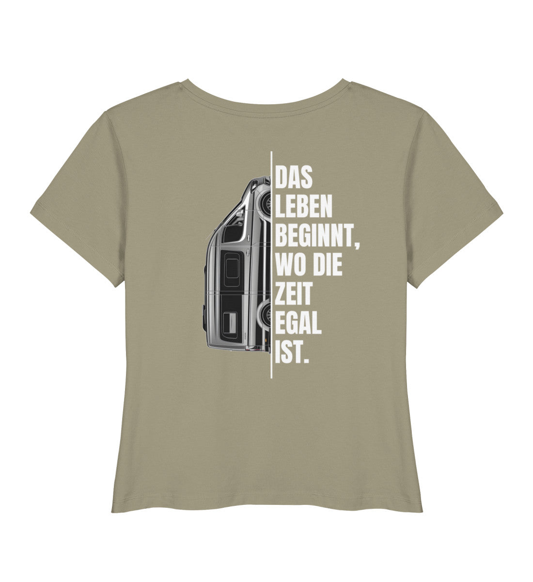 Camping ist Zeitlos - Damen Organic T-Shirt - Vanlife - Rückenmotiv - LazyDonkeyDesign