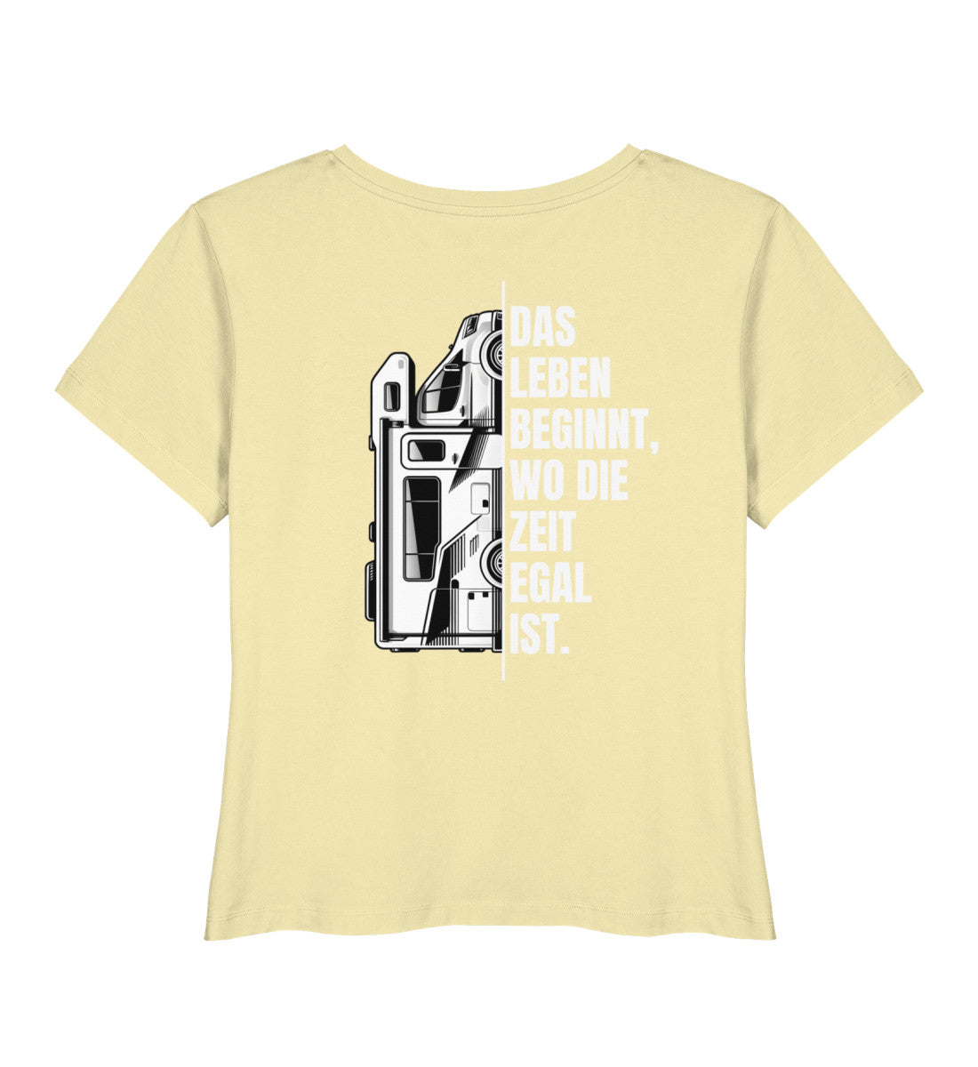 Camping ist Zeitlos - Damen Organic Shirt - Wohnmobil - Rückenmotiv - LazyDonkeyDesign