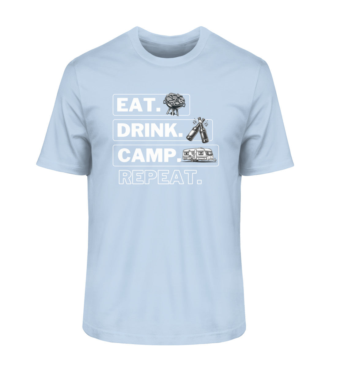 Camping Kreislauf - Herren Organic Shirt - Wohnwagen - LazyDonkeyDesign