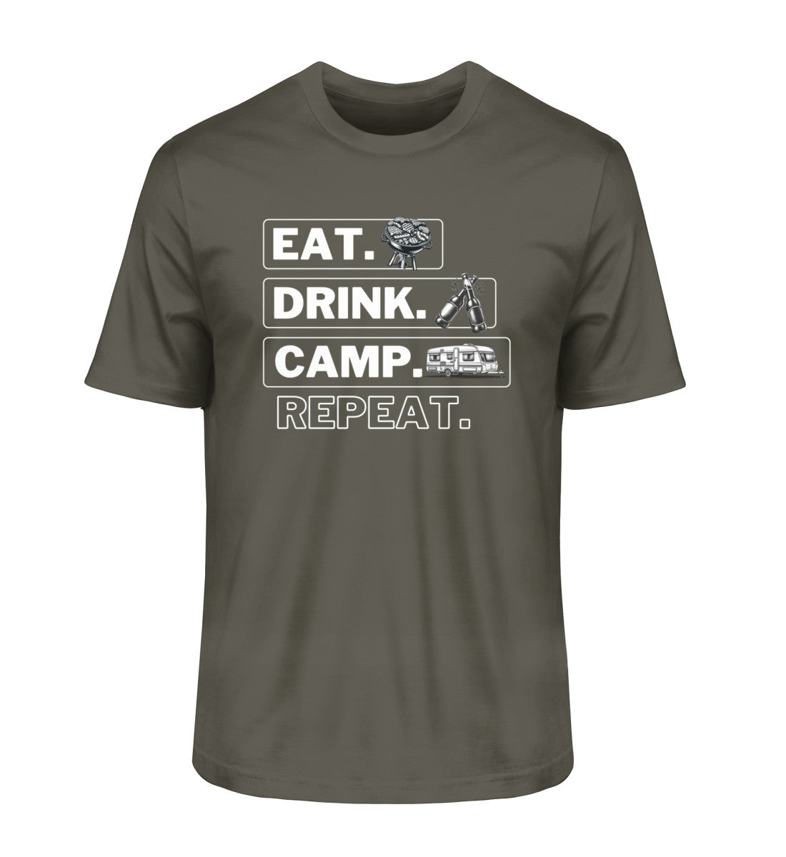 Camping Kreislauf - Herren Organic Shirt - Wohnwagen - LazyDonkeyDesign