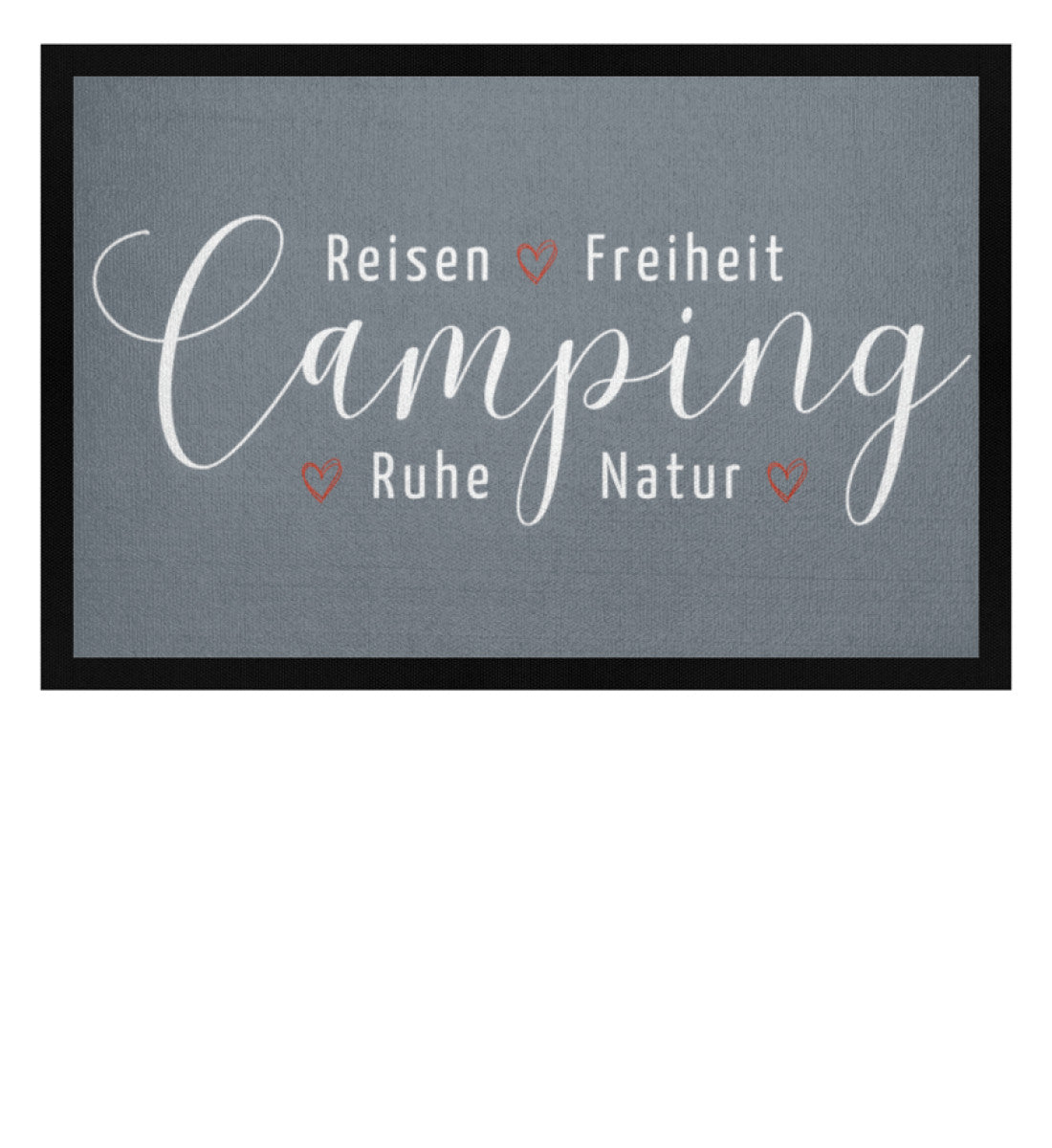 Camping Werte - Camping Fußmatte - LazyDonkeyDesign
