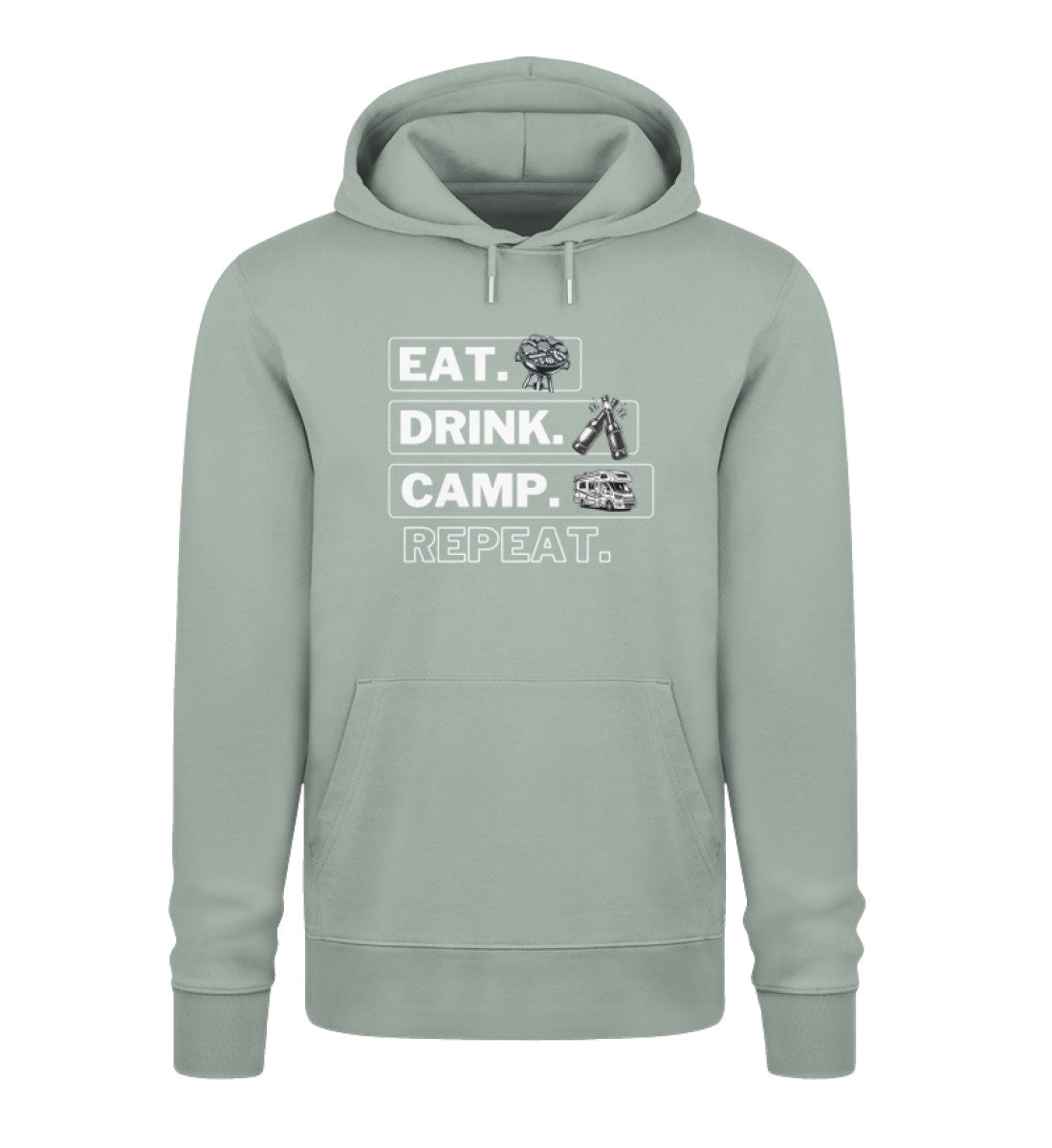 Camping Kreislauf - Herren Organic Hoodie - Wohnmobil - LazyDonkeyDesign