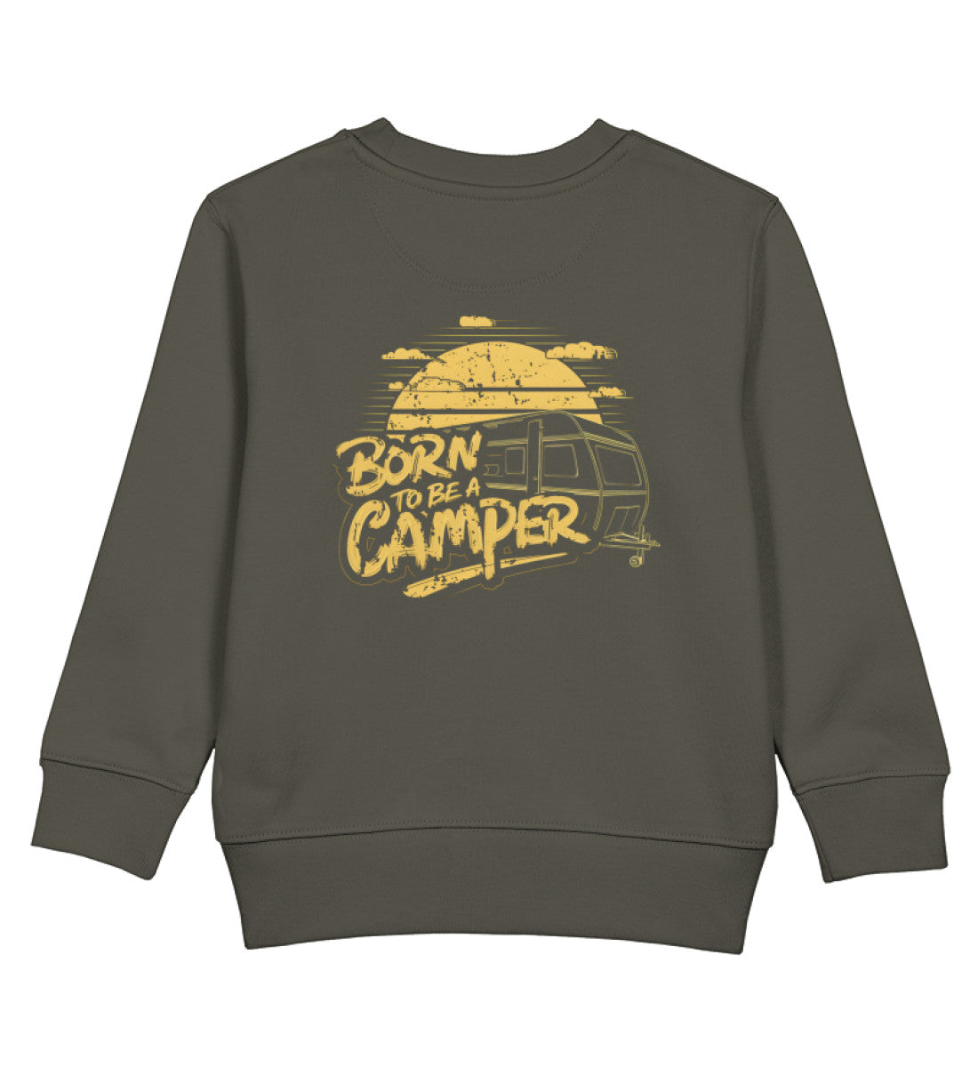 Born to be a Camper - Kinder Organic Sweatshirt - LazyDonkeyDesign