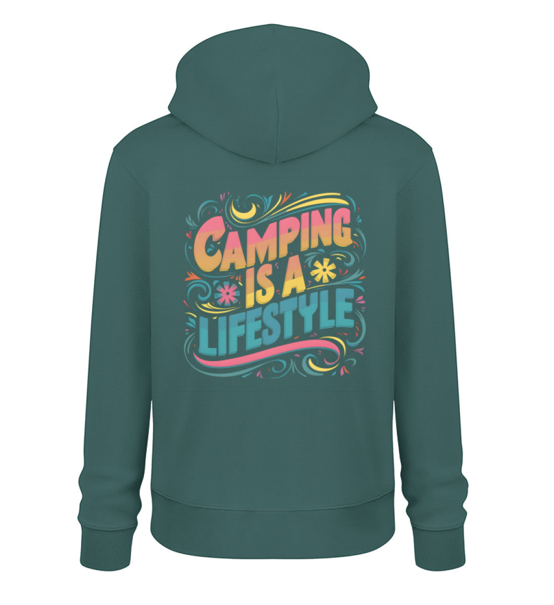 Camping is Lifestyle - Damen Organic Hoodie - LazyDonkeyDesign