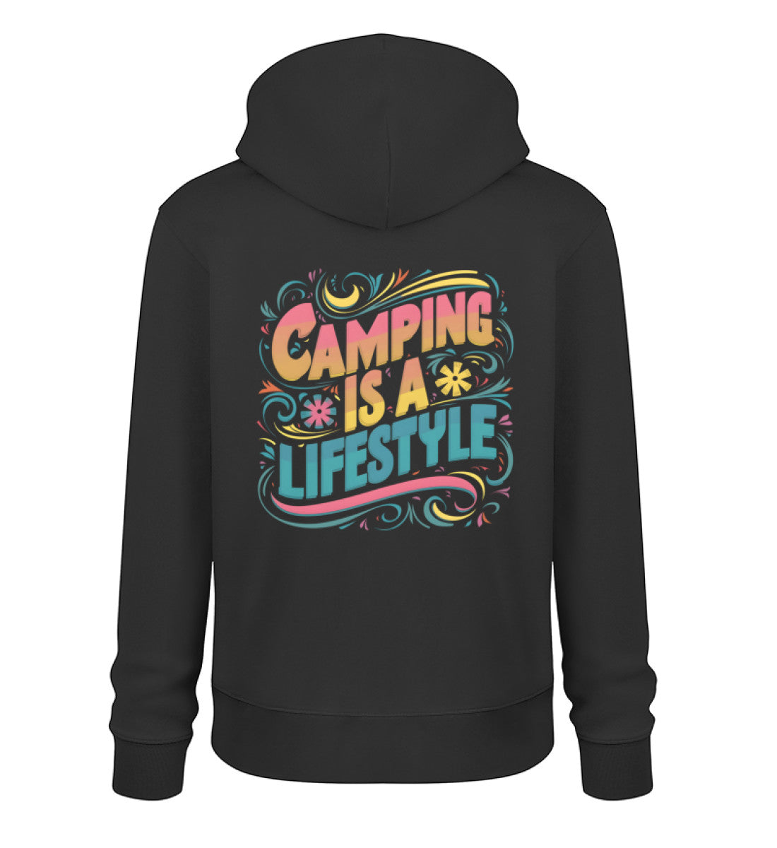 Camping is Lifestyle - Damen Organic Hoodie - LazyDonkeyDesign