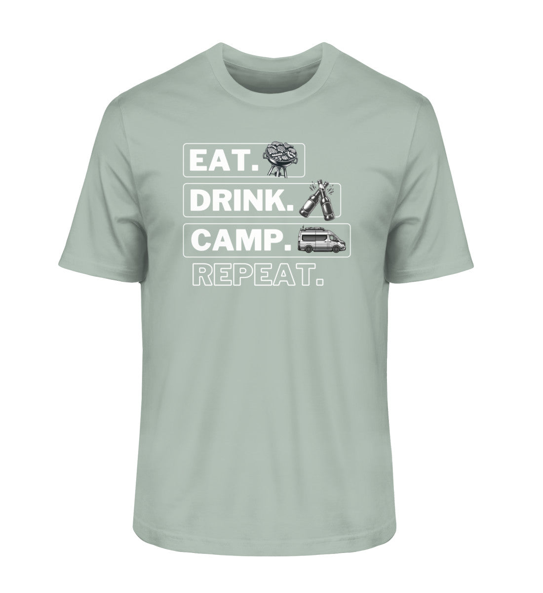 Camping Kreislauf - Herren Organic Shirt - Vanlife - LazyDonkeyDesign