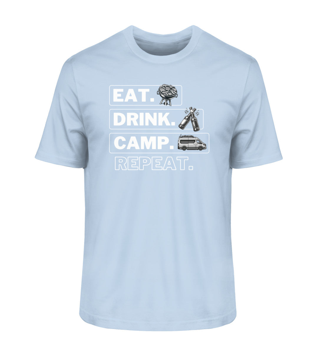 Camping Kreislauf - Herren Organic Shirt - Vanlife - LazyDonkeyDesign