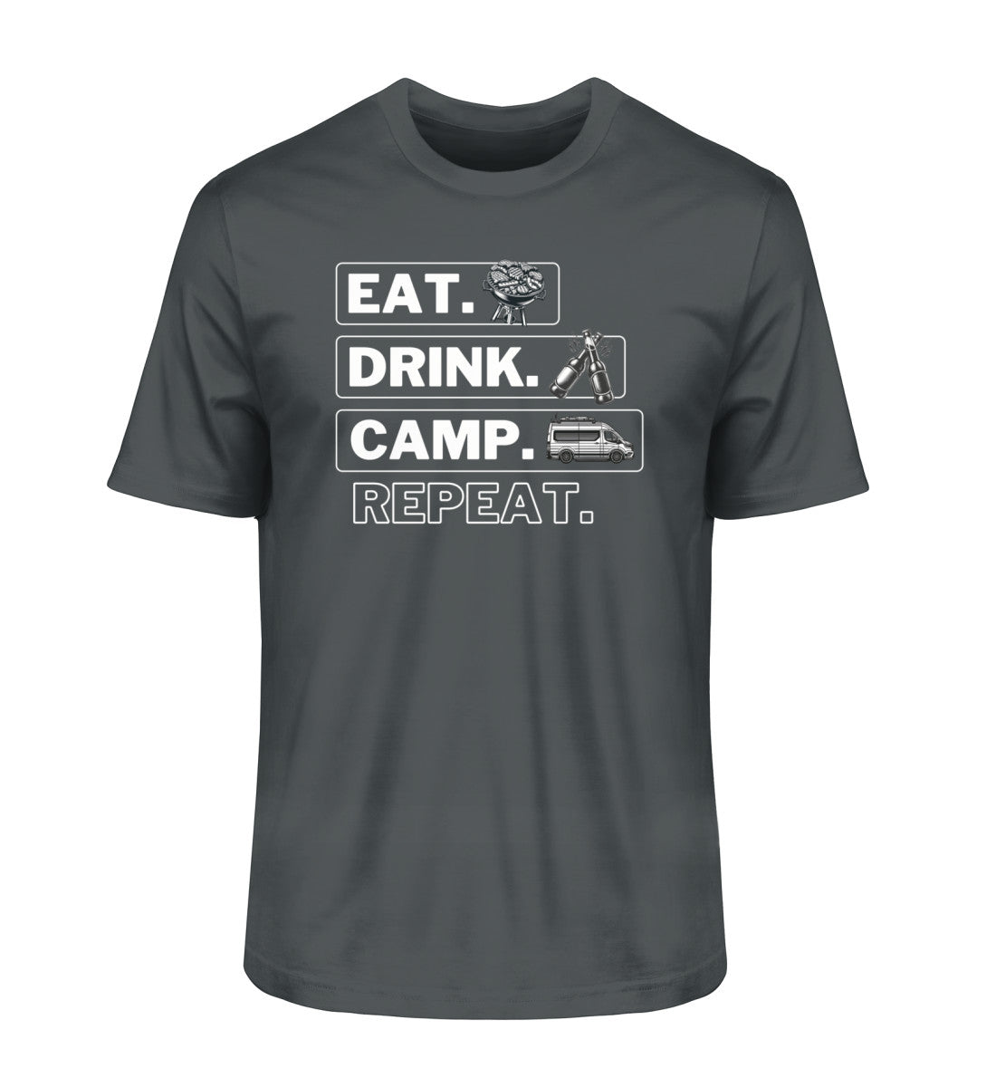 Camping Kreislauf - Herren Organic Shirt - Vanlife - LazyDonkeyDesign