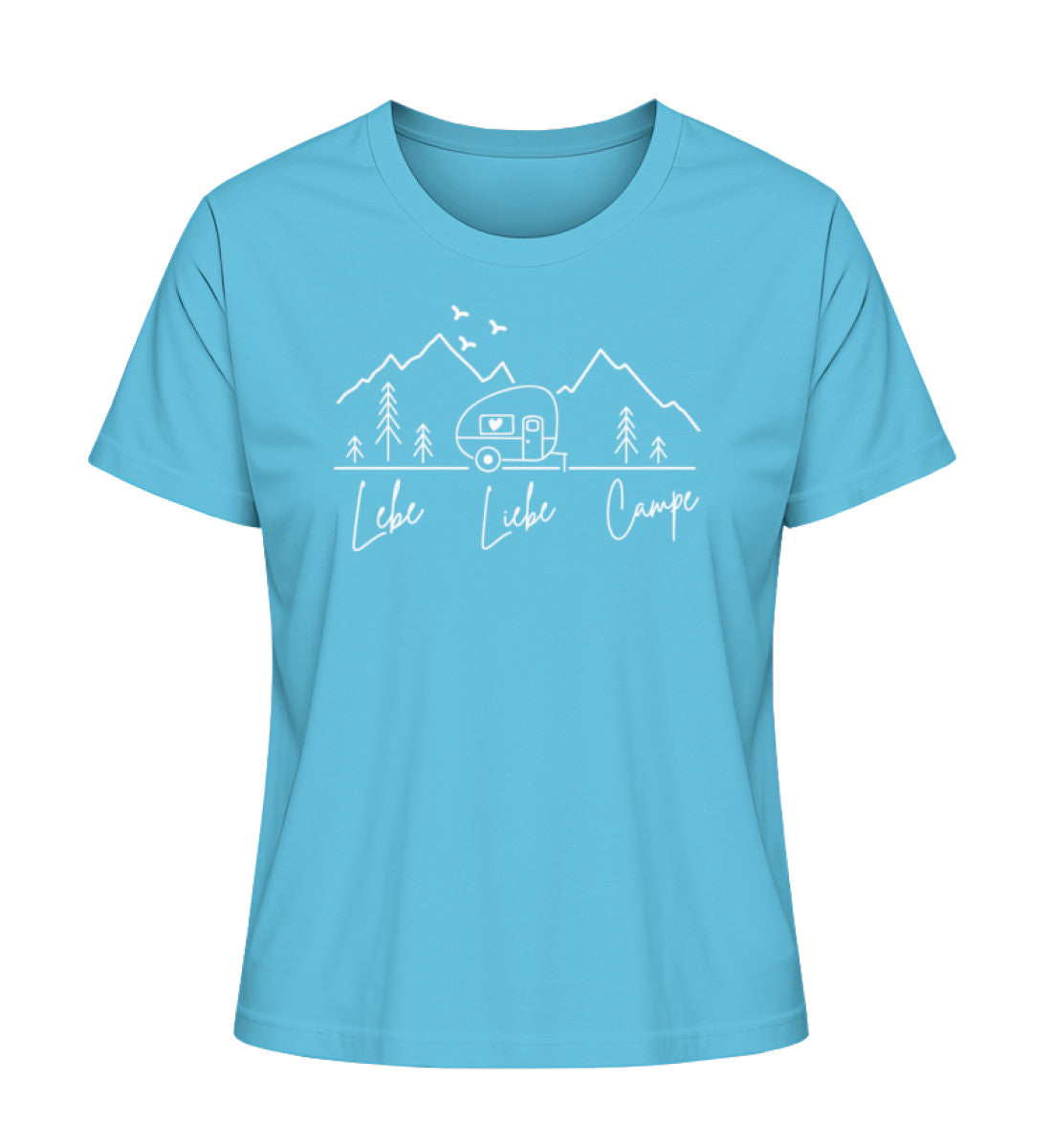 Lebe Liebe Campe - Damen Organic Shirt - LazyDonkeyDesign