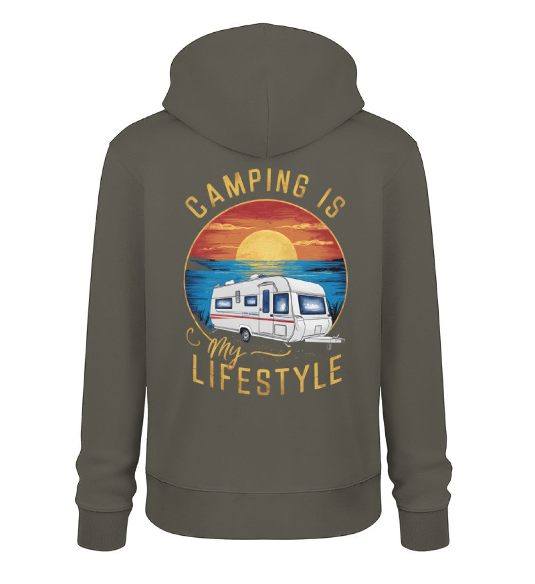 Camping my Lifestyle - Herren Organic Hoodie - LazyDonkeyDesign