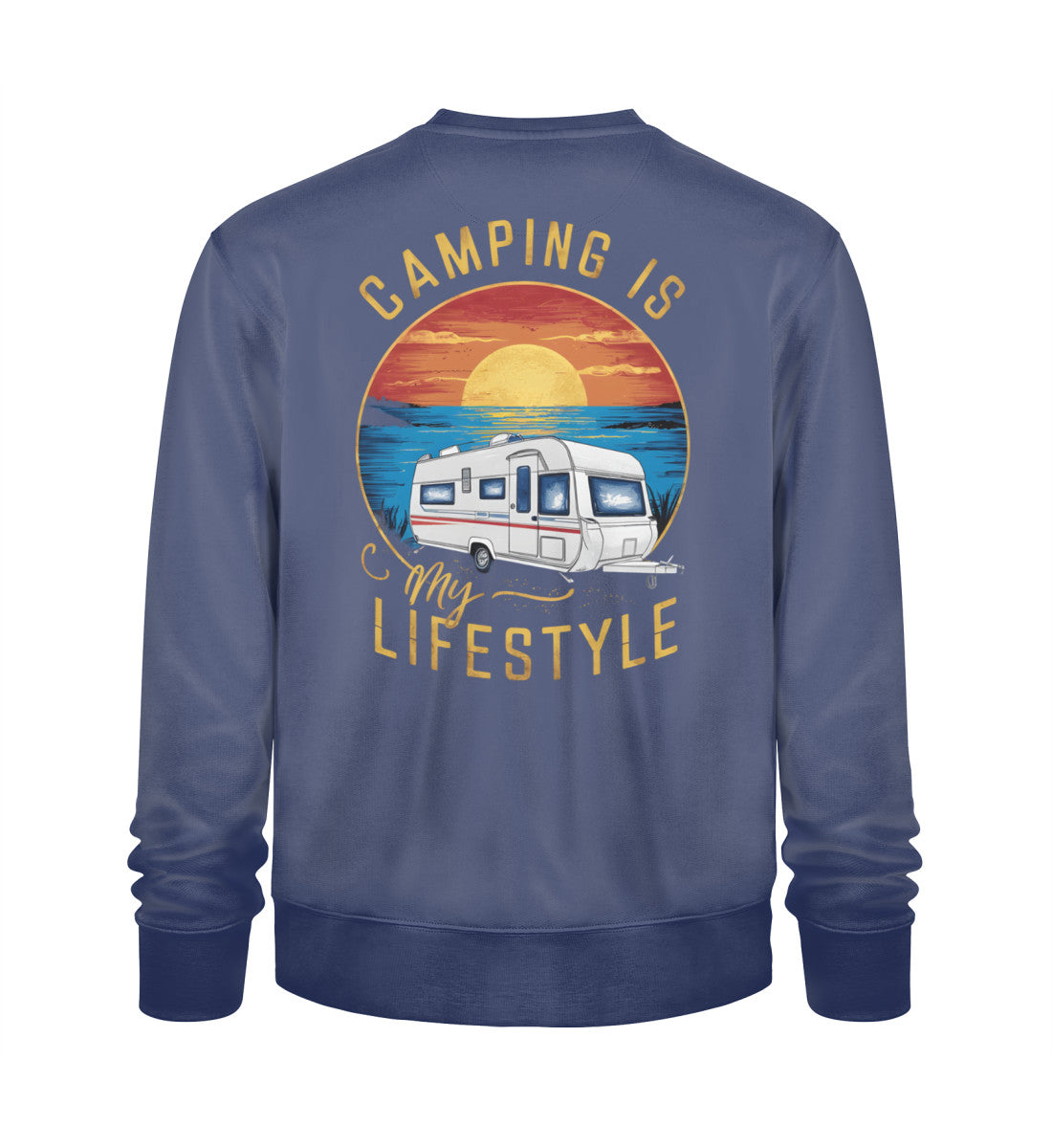 Camping my Lifestyle - Herren Organic Sweatshirt - LazyDonkeyDesign