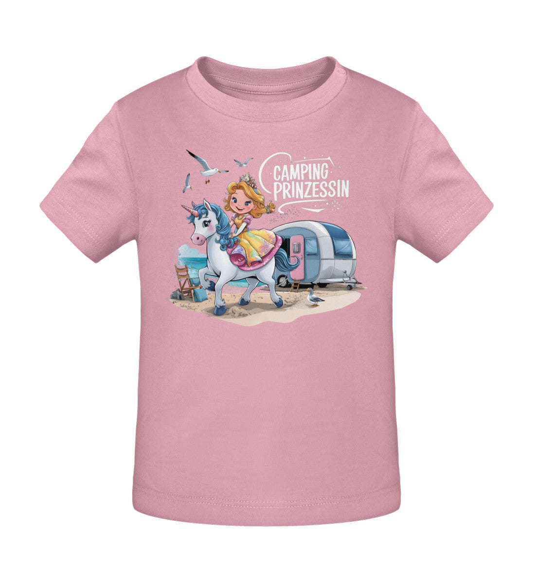 Camping Prinzessin - Baby Organic Shirt - LazyDonkeyDesign