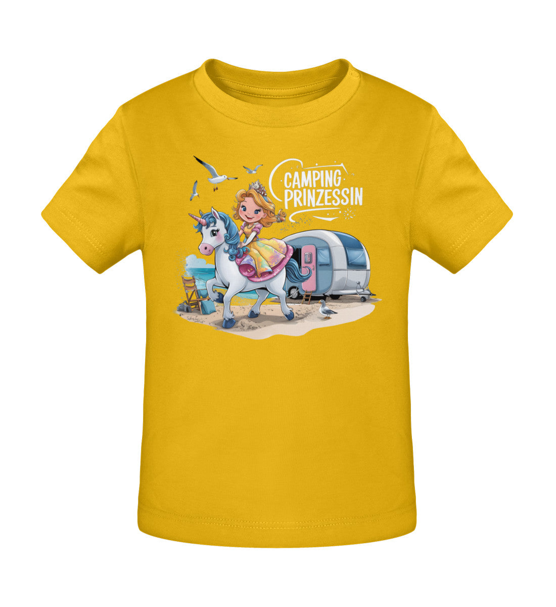 Camping Prinzessin - Baby Organic Shirt - LazyDonkeyDesign