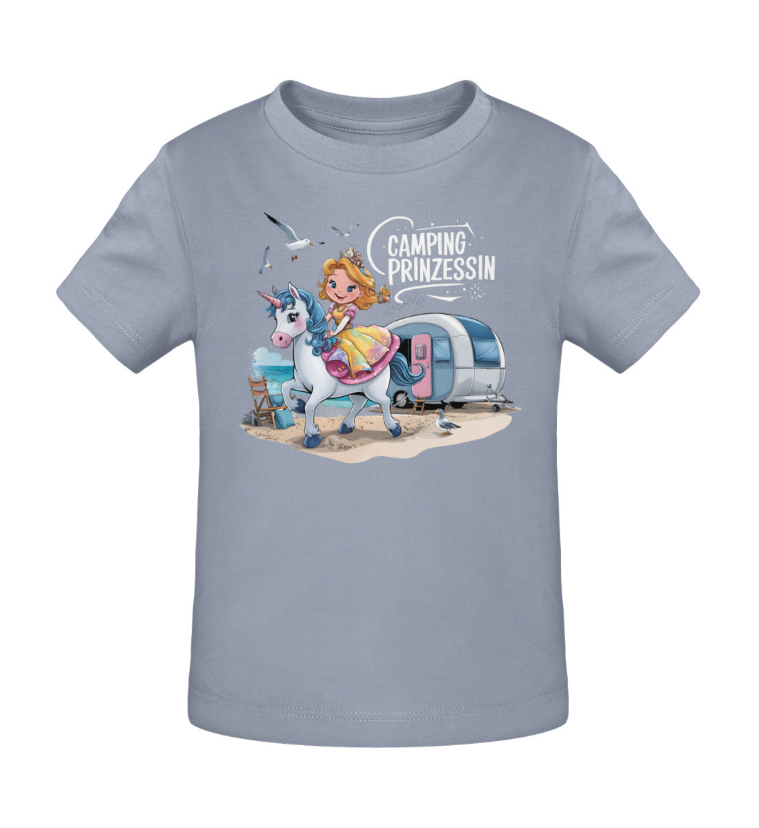 Camping Prinzessin - Baby Organic Shirt - LazyDonkeyDesign
