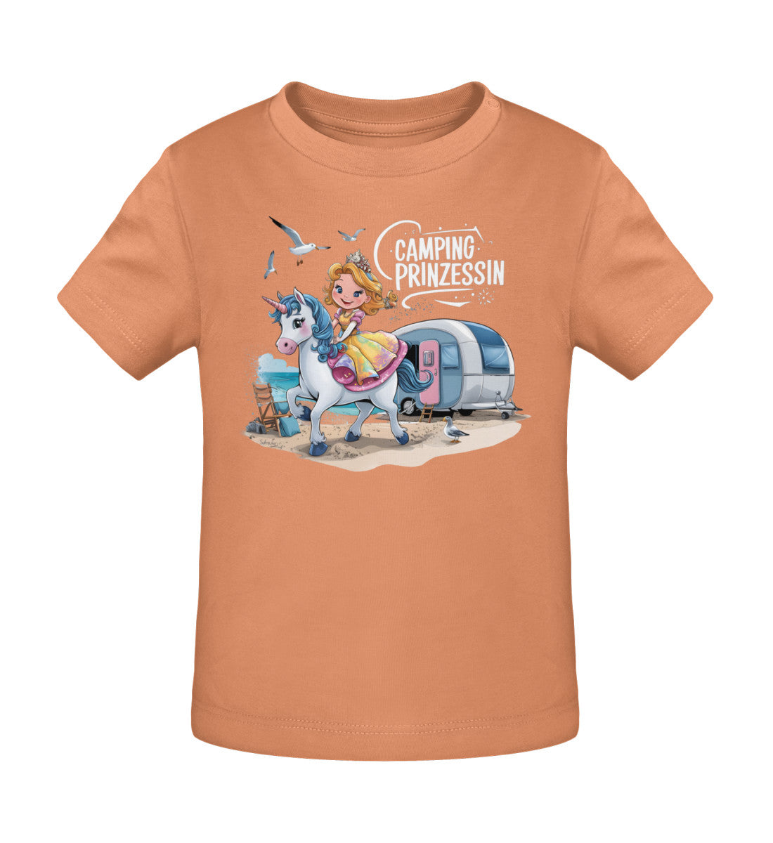 Camping Prinzessin - Baby Organic Shirt - LazyDonkeyDesign