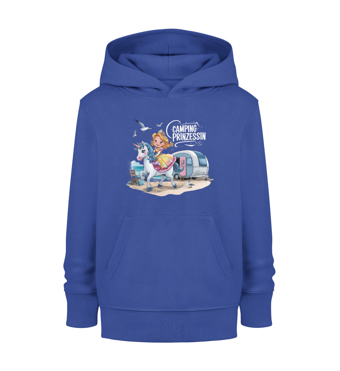 Camping Prinzessin - Kinder Organic Hoodie - LazyDonkeyDesign