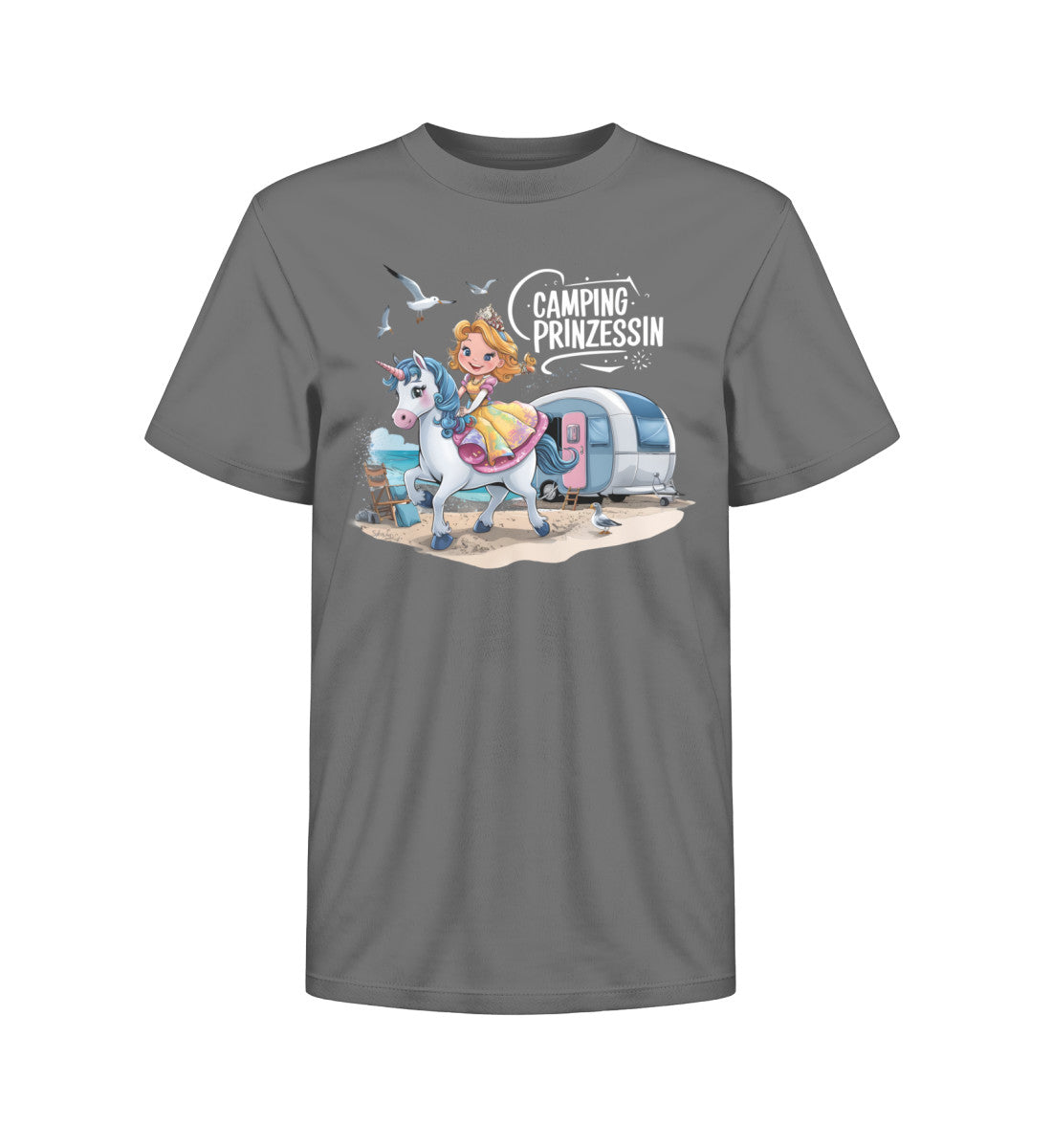 Camping Prinzessin - Kinder Organic Shirt - LazyDonkeyDesign