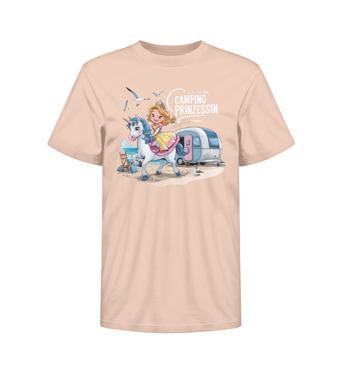 Camping Prinzessin - Kinder Organic Shirt - LazyDonkeyDesign