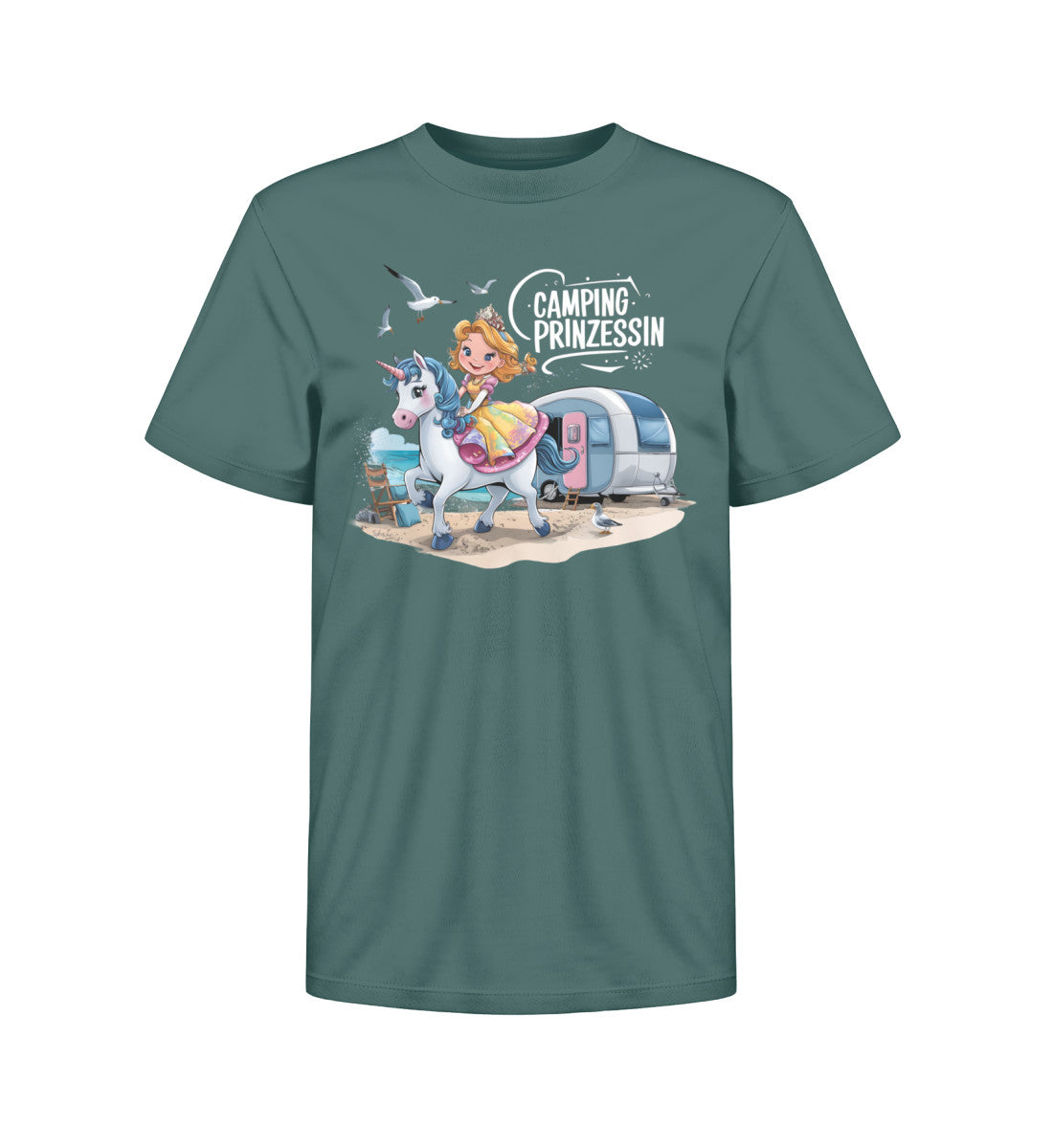 Camping Prinzessin - Kinder Organic Shirt - LazyDonkeyDesign
