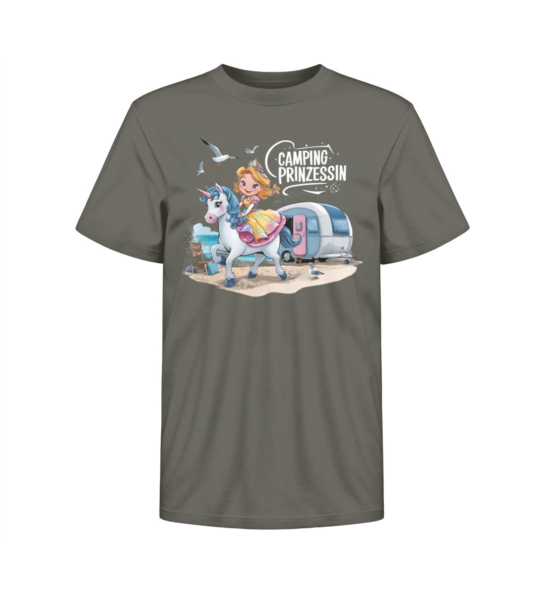 Camping Prinzessin - Kinder Organic Shirt - LazyDonkeyDesign