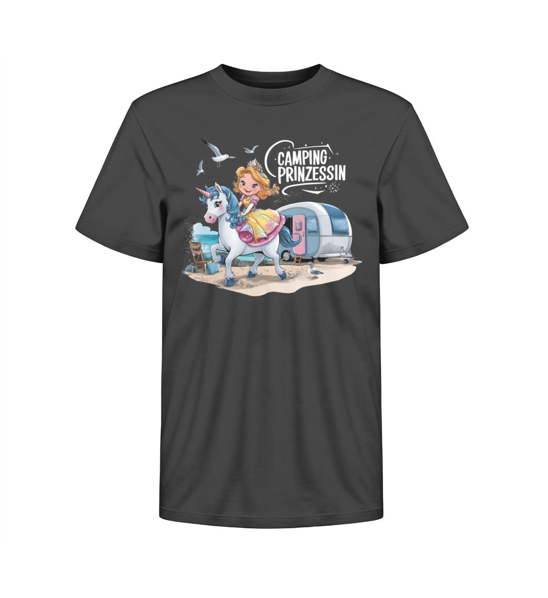 Camping Prinzessin - Kinder Organic Shirt - LazyDonkeyDesign