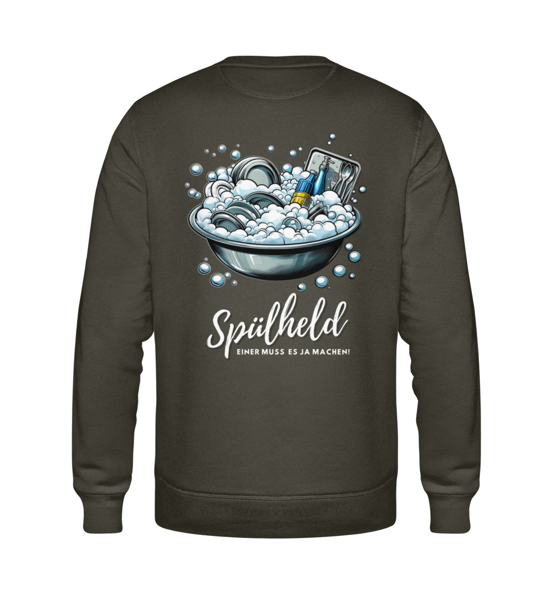 Camping Spülheld - Herren Organic Sweatshirt - LazyDonkeyDesign