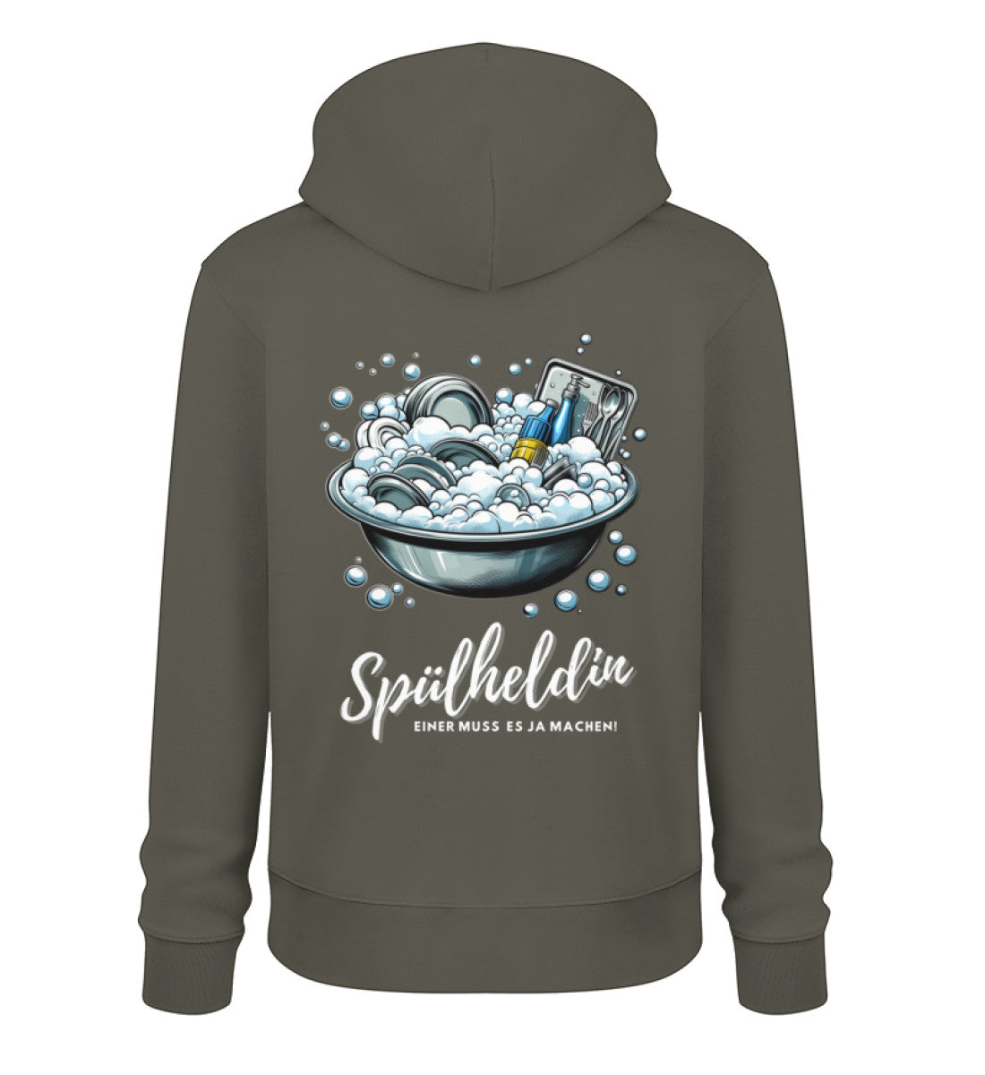 Camping Spülheldin - Damen Organic Hoodie - LazyDonkeyDesign