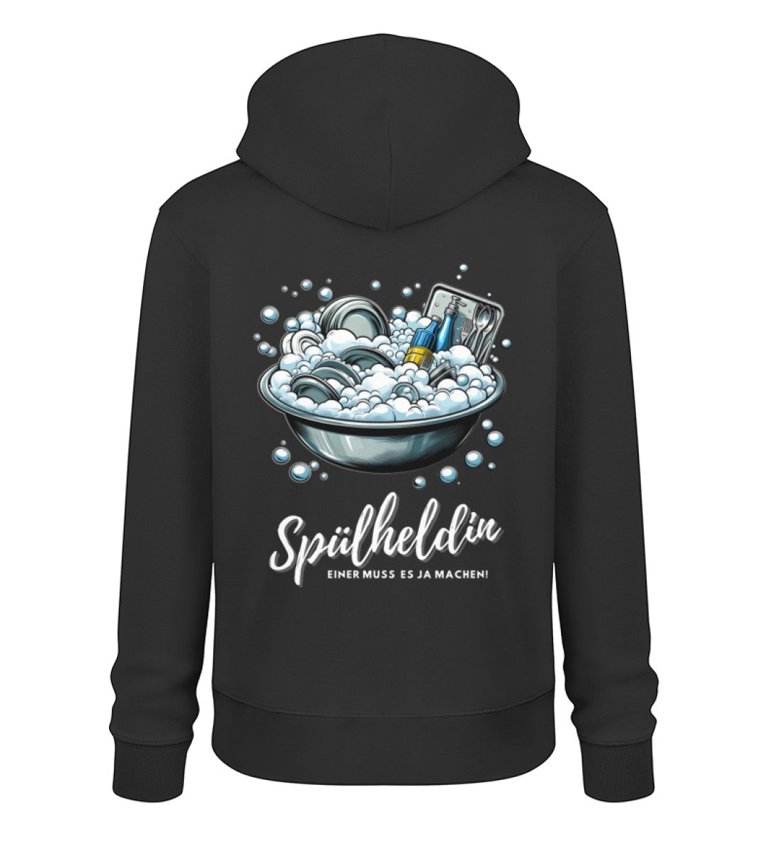 Camping Spülheldin - Damen Organic Hoodie - LazyDonkeyDesign
