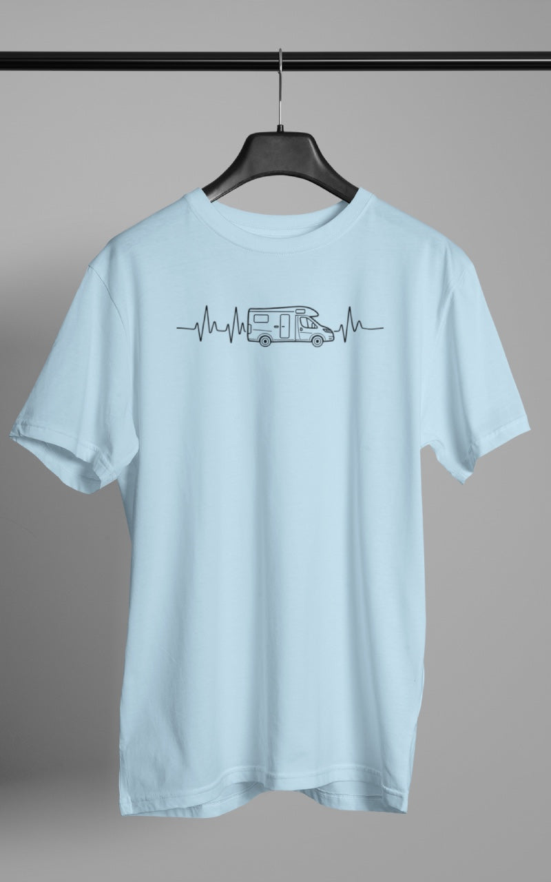 Herzschlag EKG Wohnmobil - Herren Camping T-Shirt