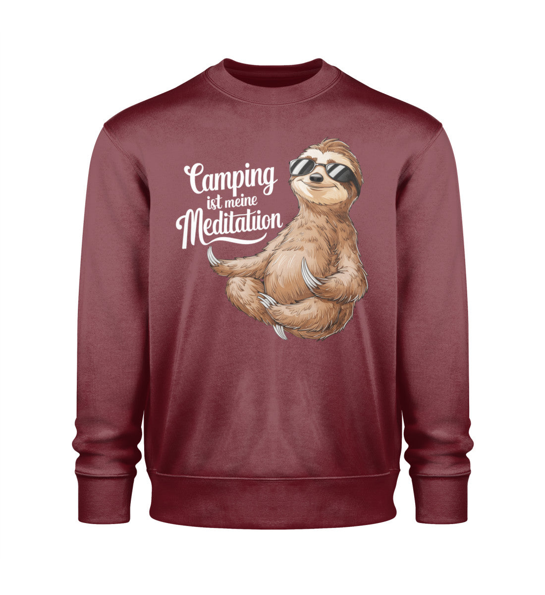 Camping ist Meditation - Herren Organic Sweatshirt - LazyDonkeyDesign
