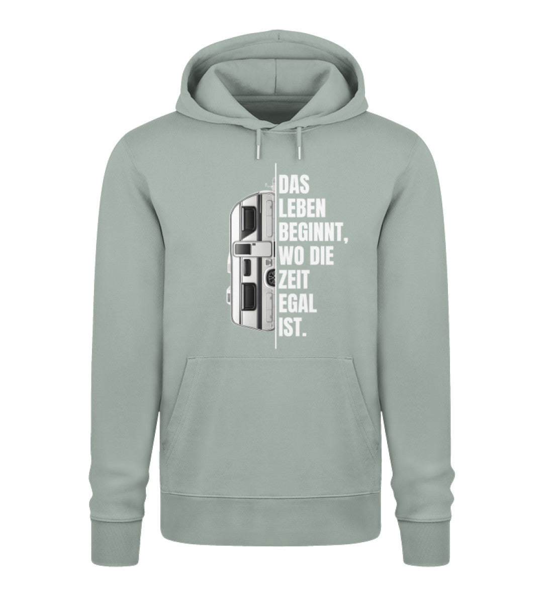 Camping ist Zeitlos - Herren Organic Hoodie - Wohnwagen - LazyDonkeyDesign