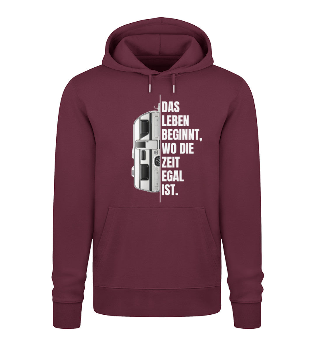 Camping ist Zeitlos - Herren Organic Hoodie - Wohnwagen - LazyDonkeyDesign