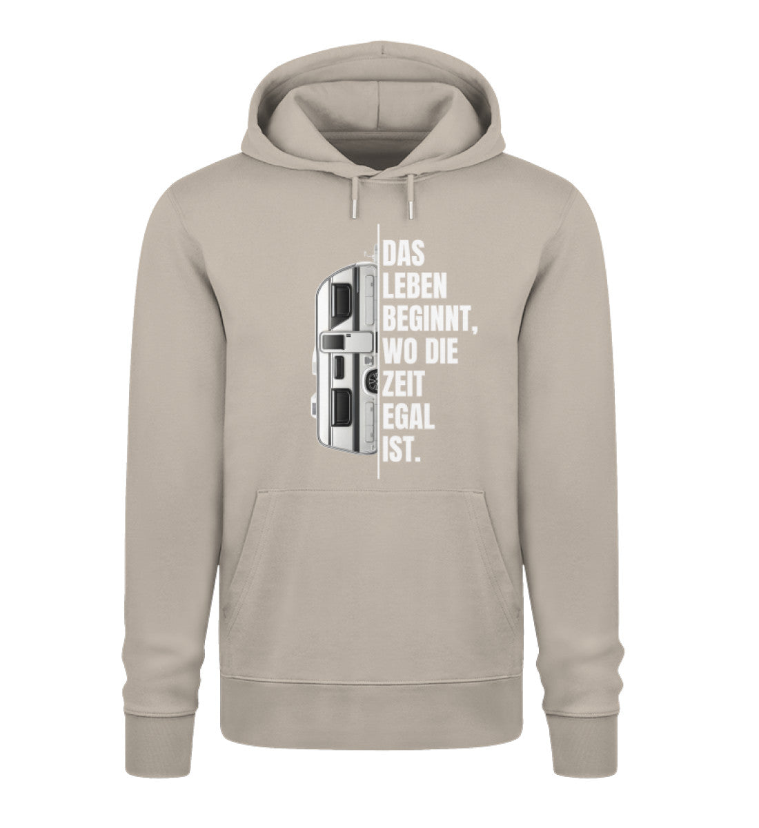 Camping ist Zeitlos - Herren Organic Hoodie - Wohnwagen - LazyDonkeyDesign