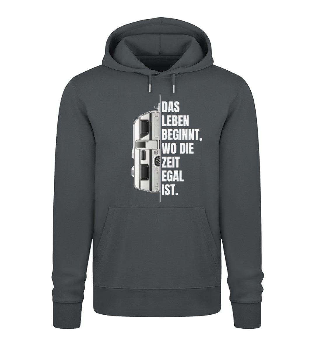 Camping ist Zeitlos - Herren Organic Hoodie - Wohnwagen - LazyDonkeyDesign