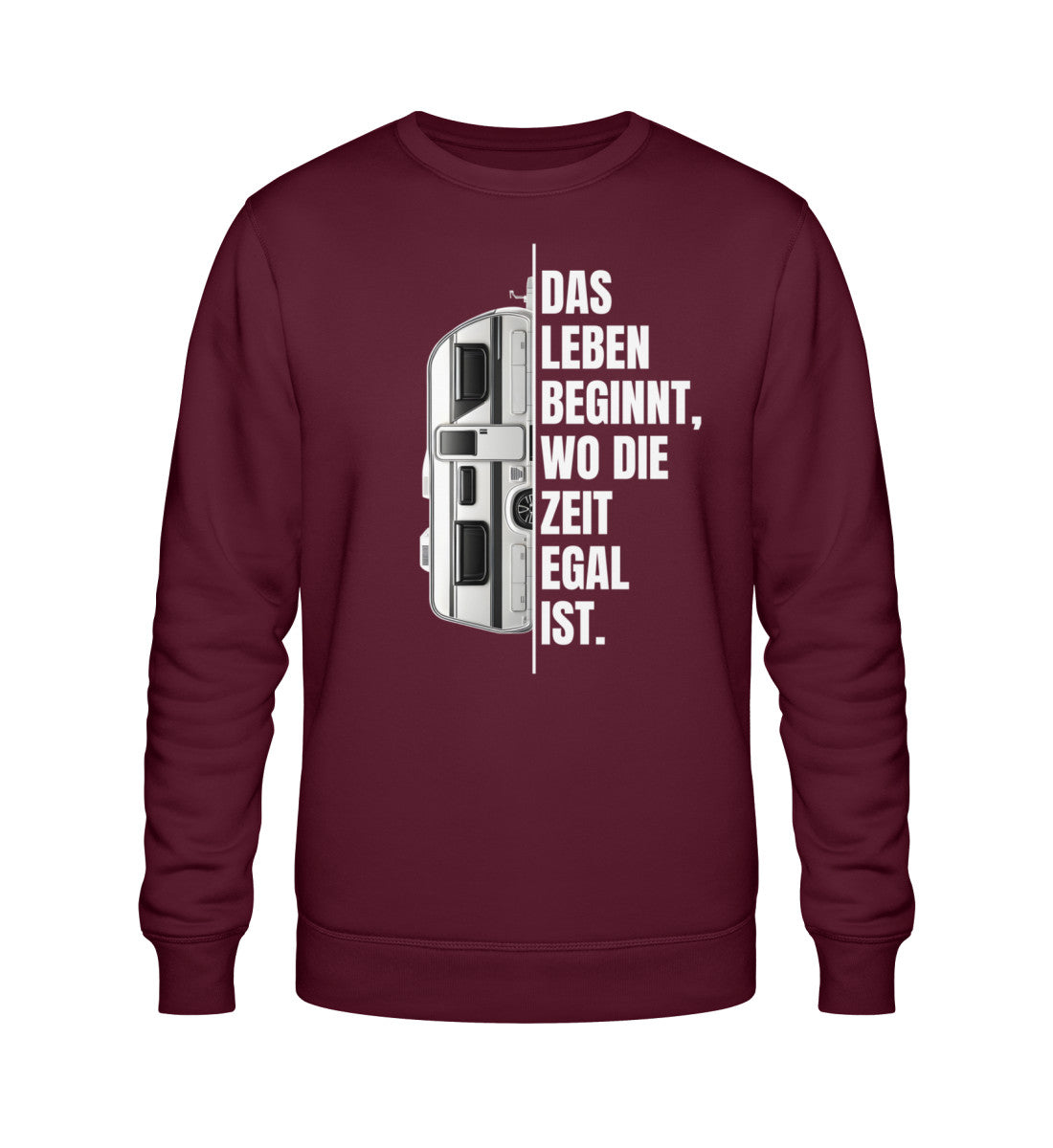 Camping ist Zeitlos - Herren Organic Sweatshirt - Wohnwagen - LazyDonkeyDesign