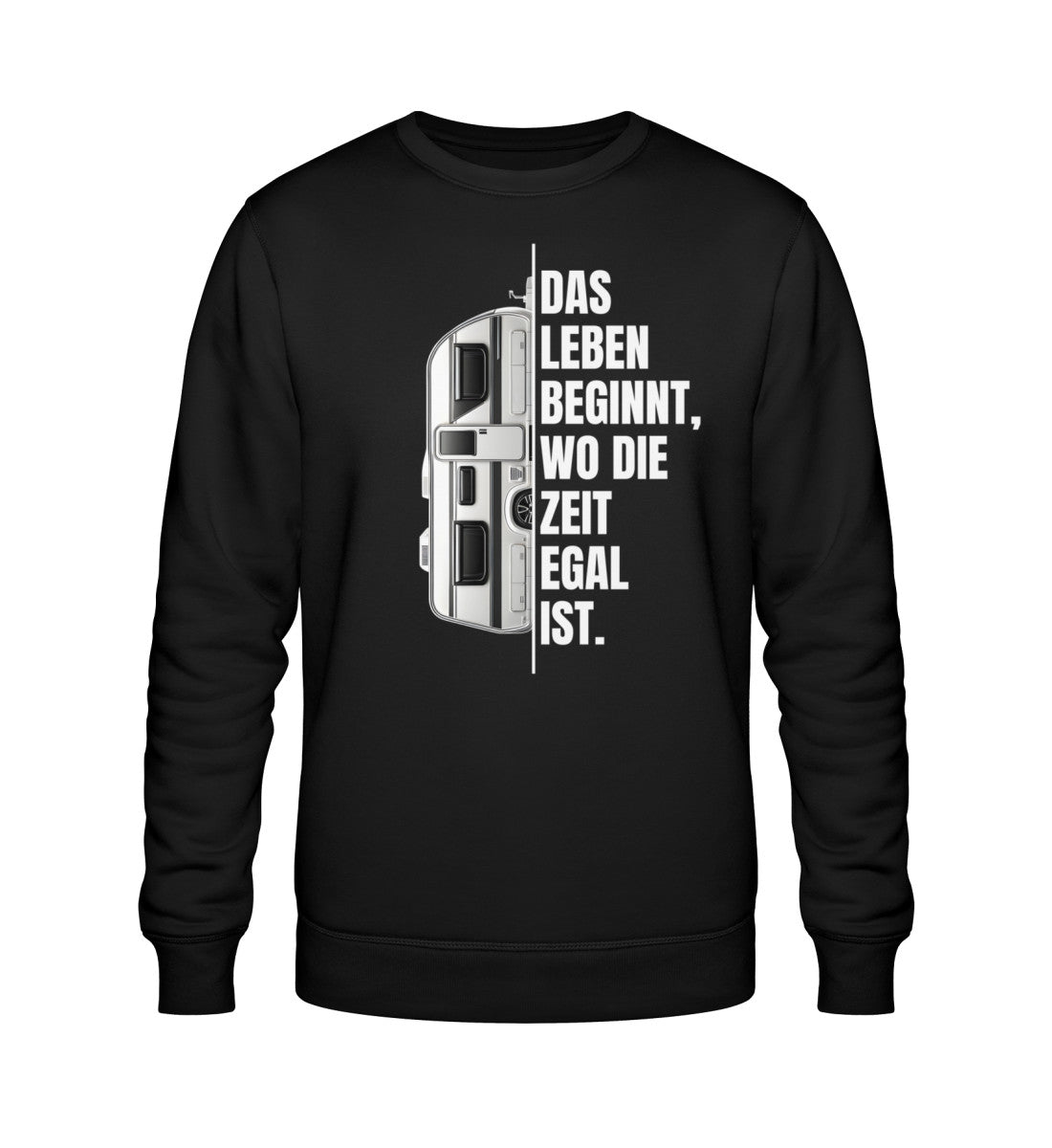 Camping ist Zeitlos - Herren Organic Sweatshirt - Wohnwagen - LazyDonkeyDesign