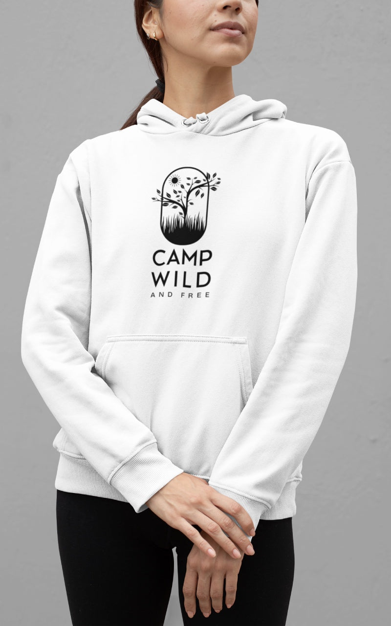 Camp Wild and Free - Damen Camping Hoodie