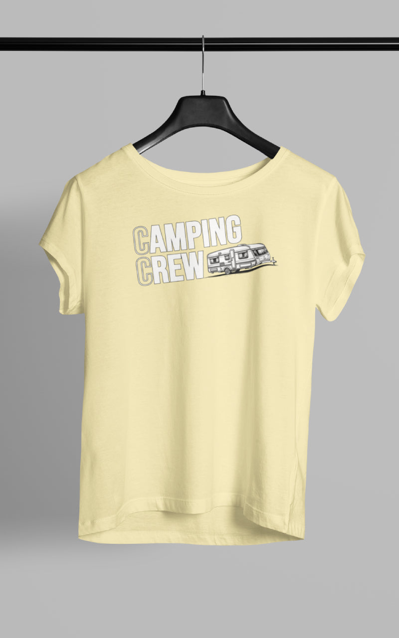 Damen Camping T-Shirt - Camping Crew - Wohnwagen