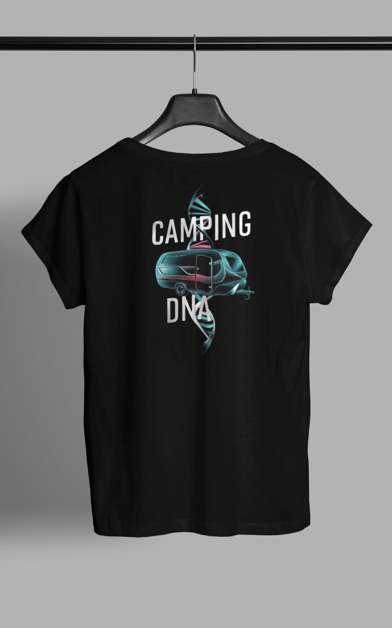 Damen Camping T-Shirt - Wohnwagen DNA