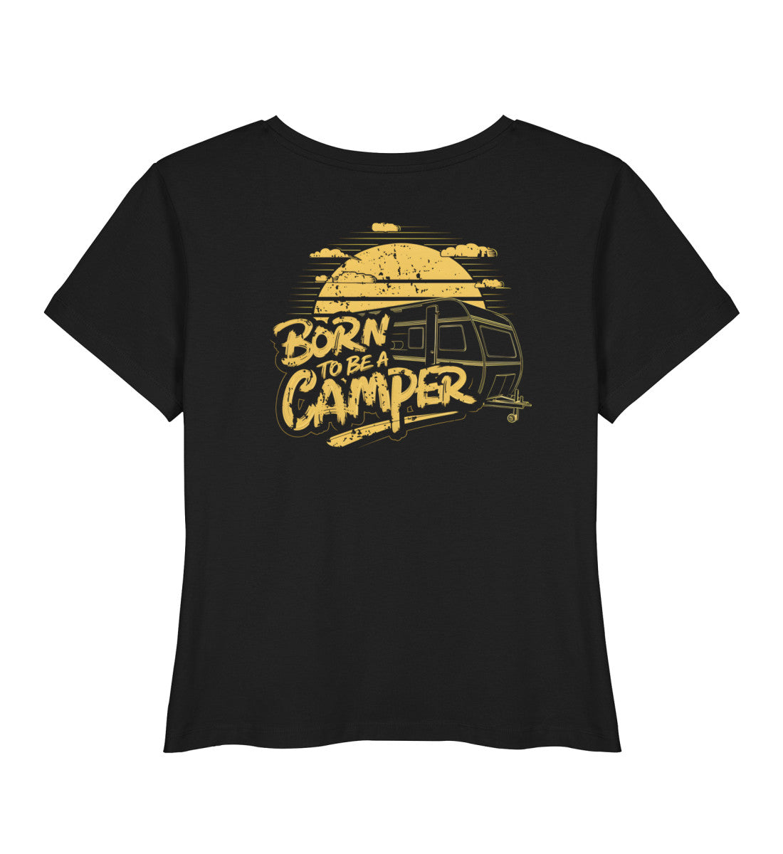 Born to be a Camper - Damen Organic T-Shirt - LazyDonkeyDesign