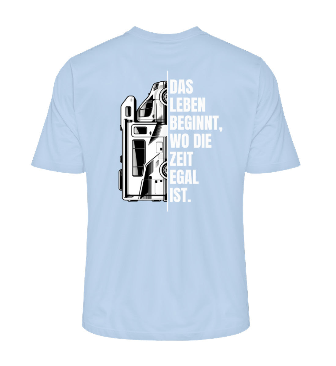 Camping ist Zeitlos - Herren Organic T-Shirt - Wohnmobil - Rückenmotiv - LazyDonkeyDesign