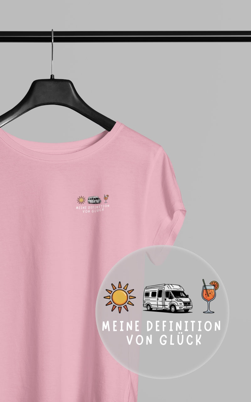 Damen Camping T-Shirt - Meine Definition von Glück - Van