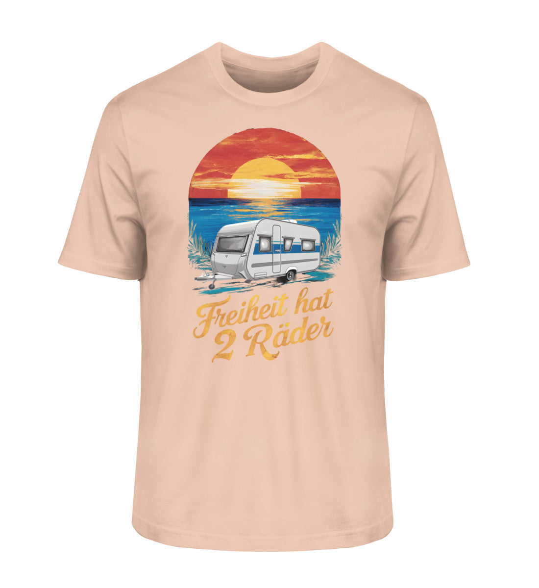 Freiheit hat 2 Räder - Herren Organic Shirt - Wohnwagen - LazyDonkeyDesign