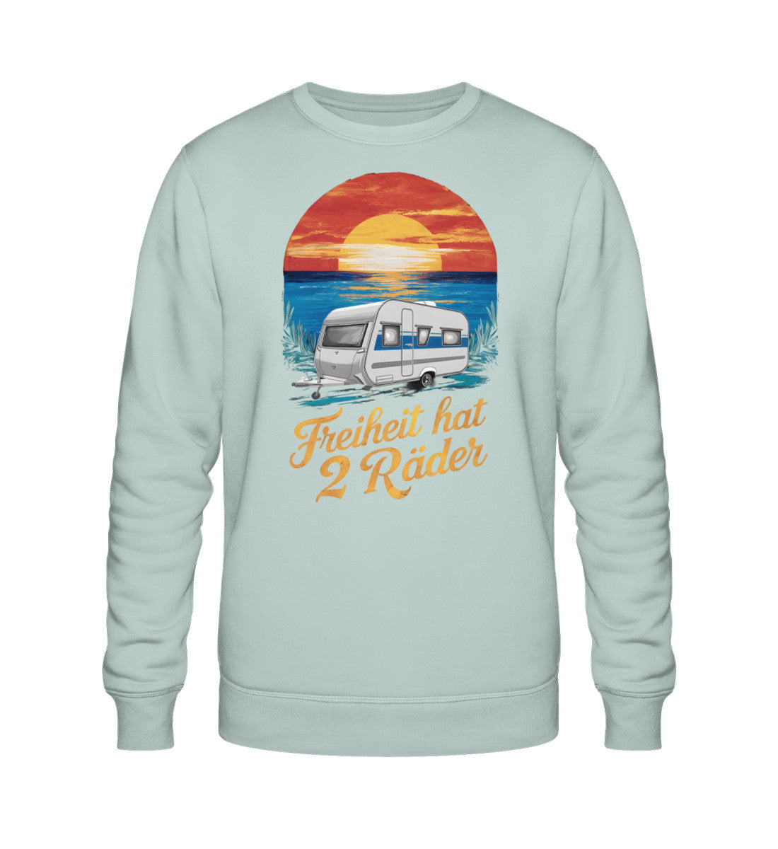 Freiheit hat 2 Räder - Herren Organic Shirt - Wohnwagen - LazyDonkeyDesign