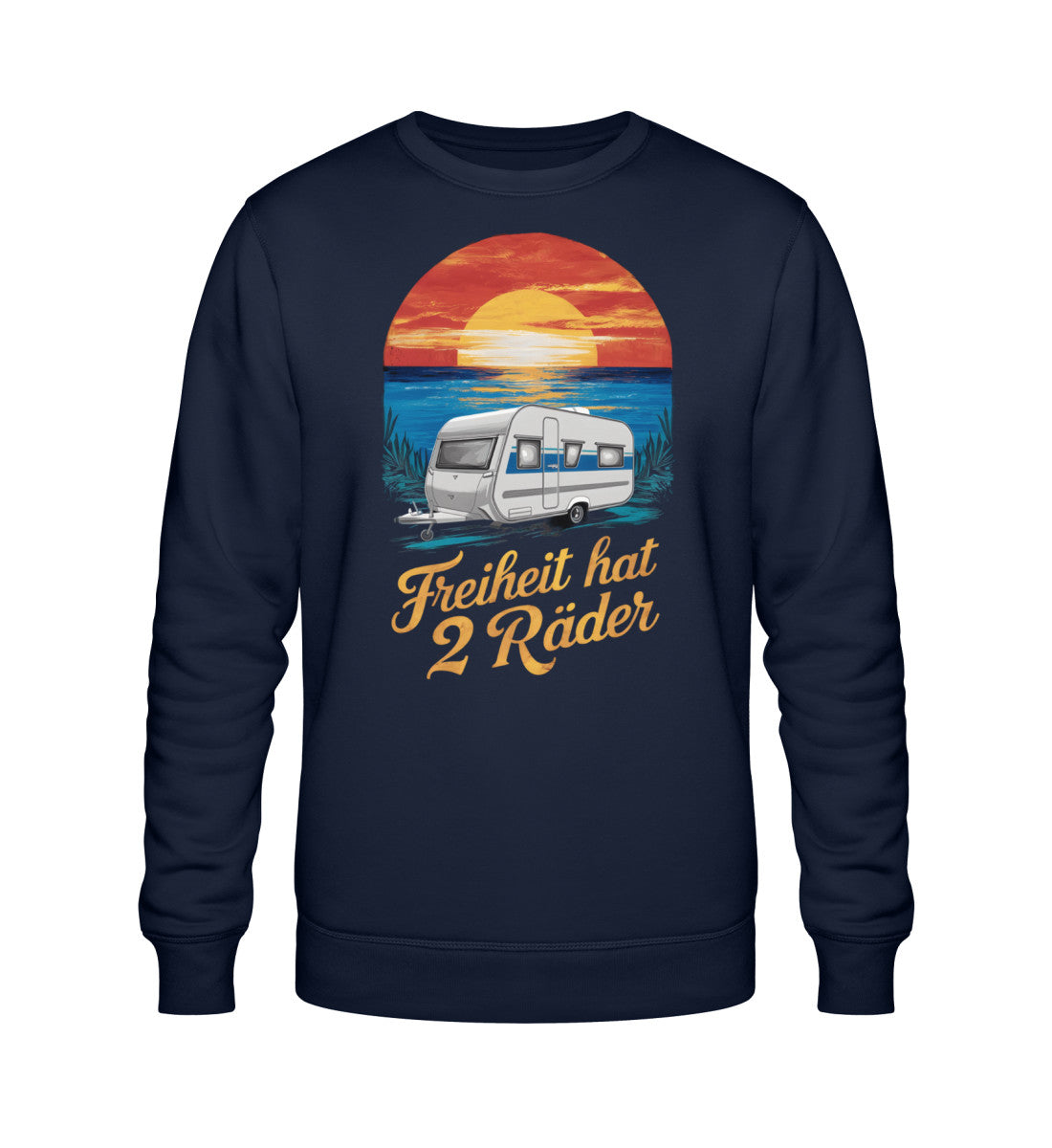 Freiheit hat 2 Räder - Herren Organic Shirt - Wohnwagen - LazyDonkeyDesign