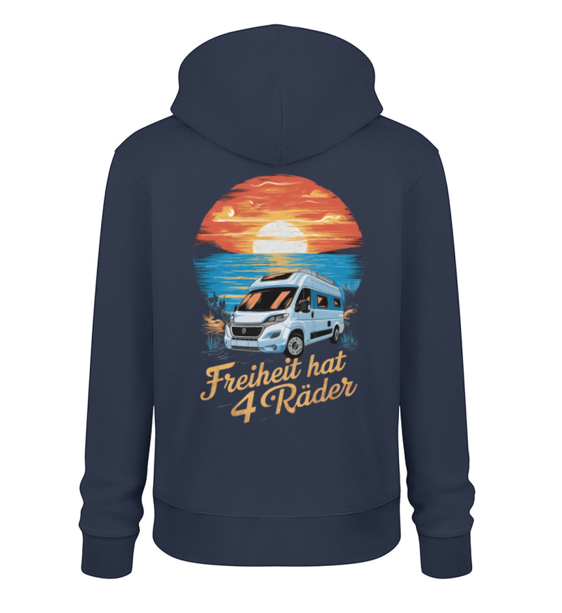 Freiheit hat 4 Räder - Herren Organic Hoodie - Vanlife - LazyDonkeyDesign