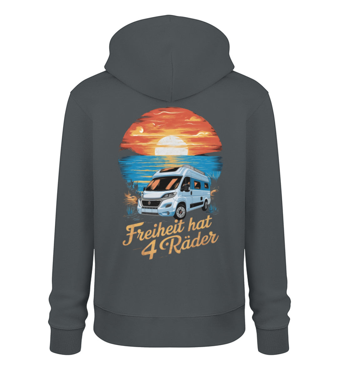 Freiheit hat 4 Räder - Herren Organic Hoodie - Vanlife - LazyDonkeyDesign