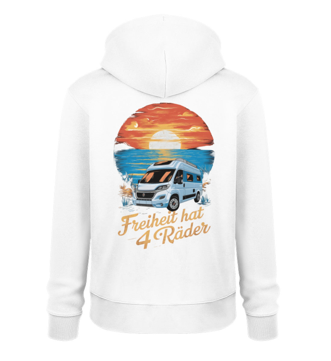 Freiheit hat 4 Räder - Herren Organic Hoodie - Vanlife - LazyDonkeyDesign