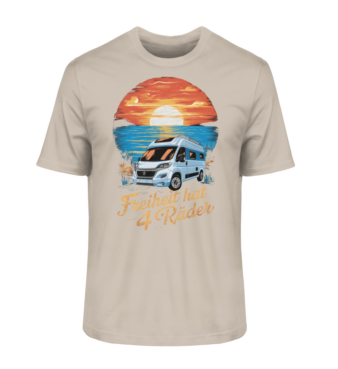 Freiheit hat 4 Räder - Herren Organic Shirt - Vanlife - LazyDonkeyDesign