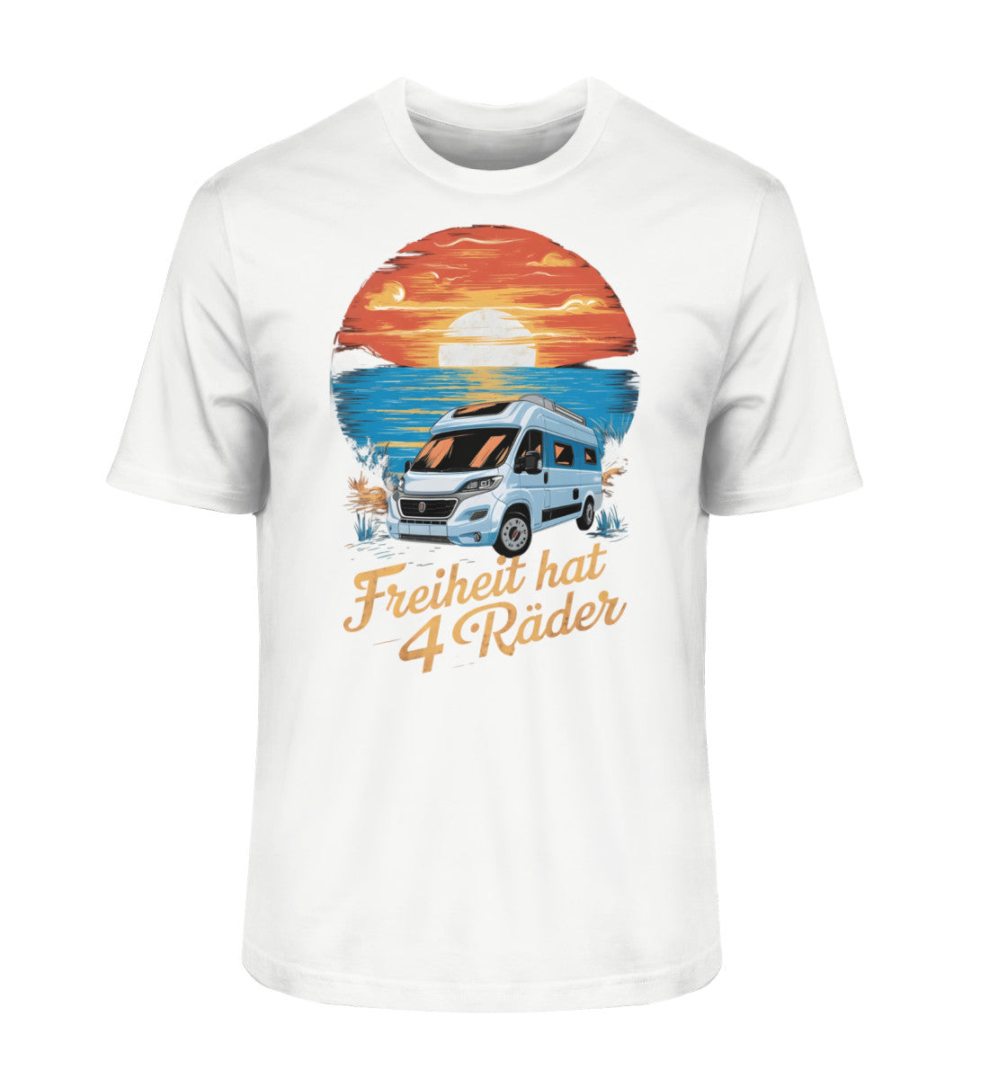 Freiheit hat 4 Räder - Herren Organic Shirt - Vanlife - LazyDonkeyDesign